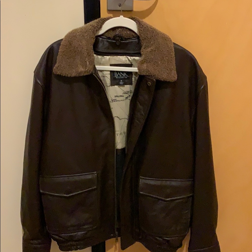JOS. A. BANK Leather bomber jacket Sig collection